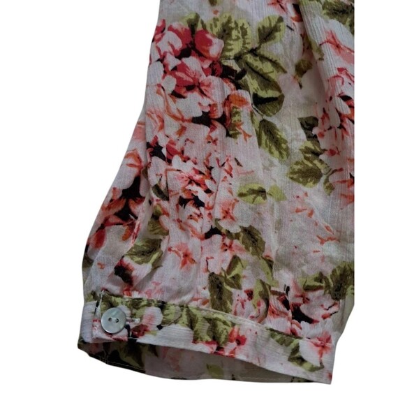 J Jill Dress Womens Large Cream Midi Pebble Hydrangea Floral Pockets Cottagecore - Picture 5 of 13